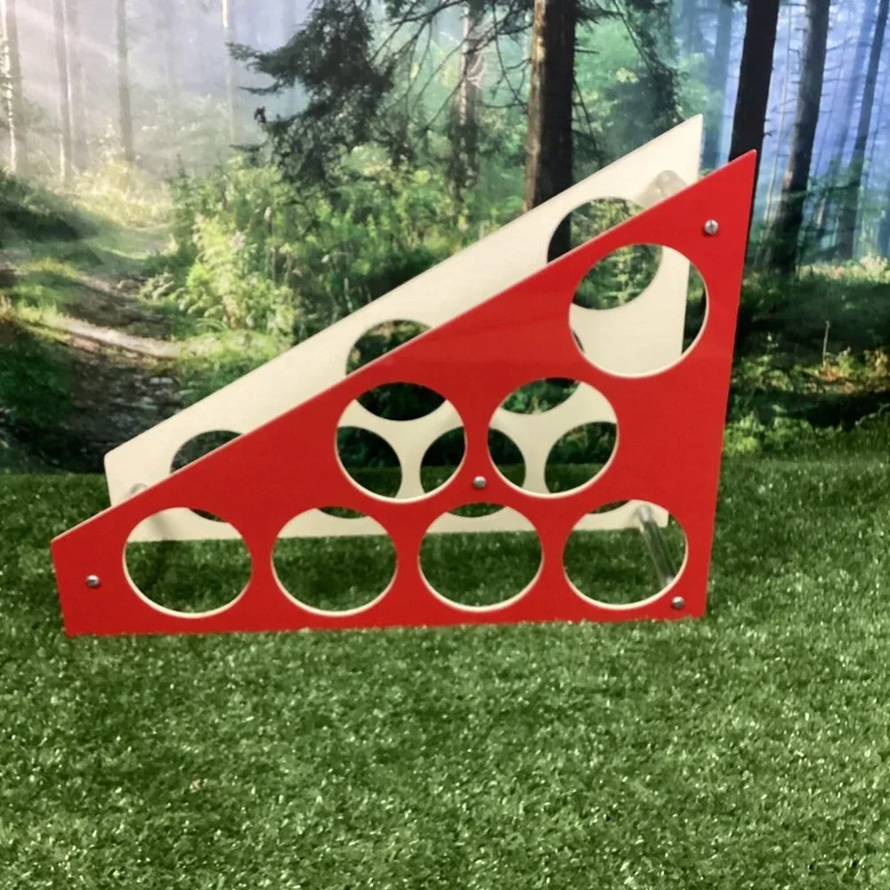 Vintage Wine Rack Red Mid Century Atomic